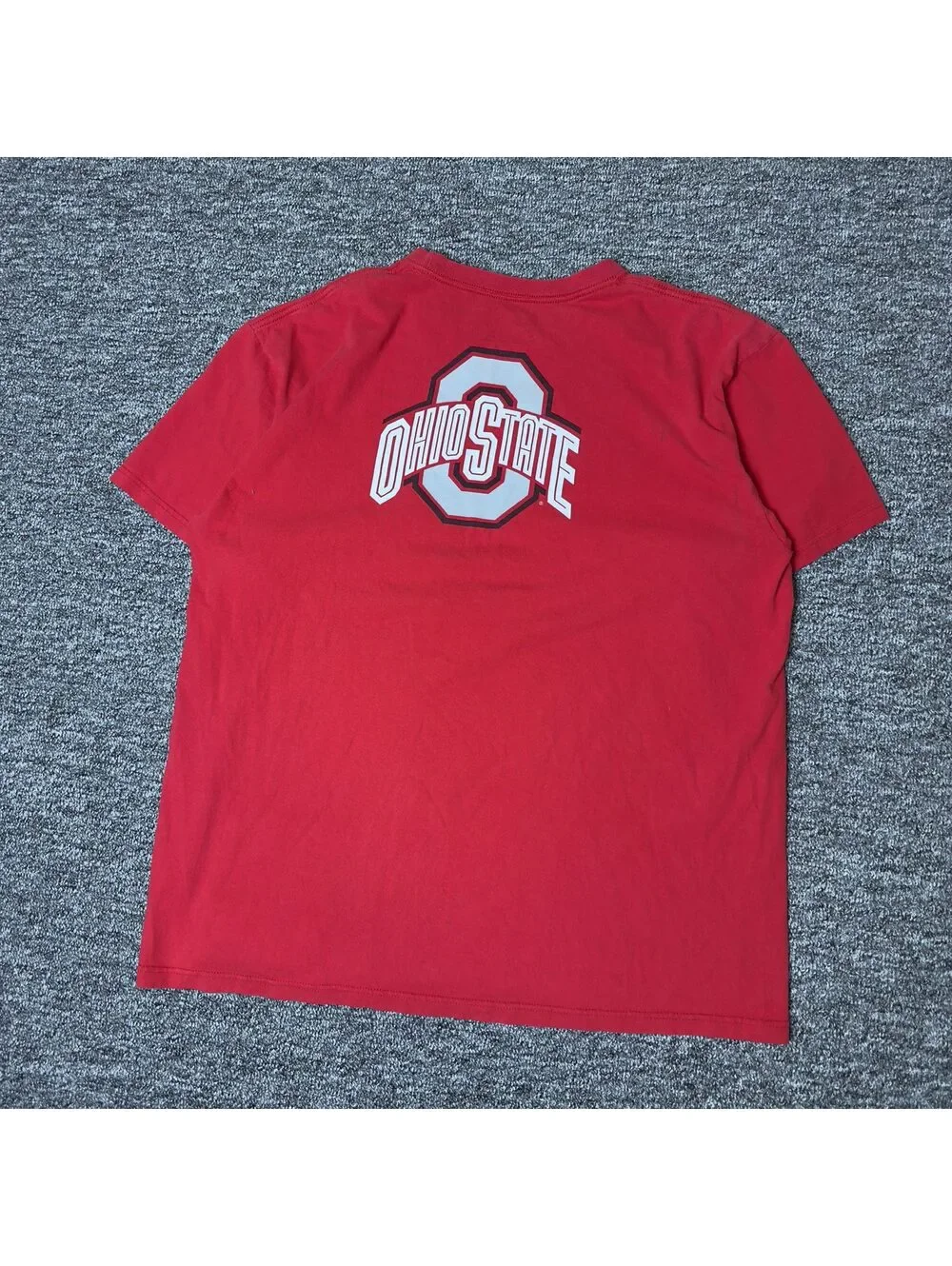 Nike Ohio State Buckeyes Football Tee Mens L Red Collegiate
